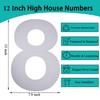 BetLight 12 Inch High House Numbers for Outside - Silver