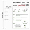 shuang qing 360° Rotating Corner Shower Caddy Tension Pole Organizer
