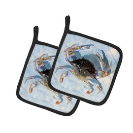 Caroline's Treasures 8011PTHD Blue Crab Pair of Pot Holders, 7.5HX7.5W, Multicolor