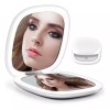 generic Espejo De Maquillaje Luz 1x /10x, Carga Usb, Portátil