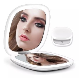 generic Espejo De Maquillaje Luz 1x /10x, Carga Usb, Portátil Viaje