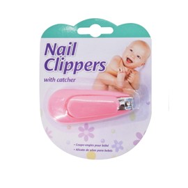 Baby Nail Clipper with Catcher Stainless Steel Nail Cutter Toenail Trim Baby - Blue or Pink