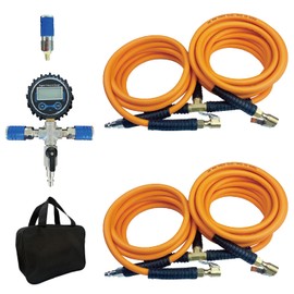 YIYADECO 4 Tire Air Inflation Deflation System with Digital Pressure Gauge, Air UP Down System for Car Trucks Offroad Vehicles, with Closed Flow Air Chuck