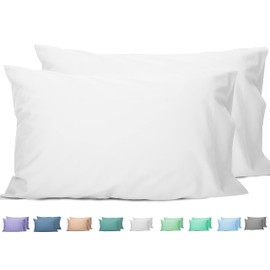 Sunflower Queen Pillowcases Set of 2, 100% Cotton Queen Pillow Cases 2, 20×30 inches Bright White, Soft and Breathable | sunflower