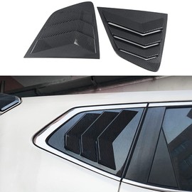 BOYUER for Nissan Rogue 2014-2020 Racing Style Rear Side Window Louvers Sport Style Scoop Louvers Cover Blinds Cool Exterior Decoration-Carbon Fiber(Not for Sport)