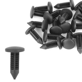 X AUTOHAUX 20pcs 5mm Hole Dia Plastic Bolt Rivets Fastener Trim Panel Retainer Clips Black for Toyota