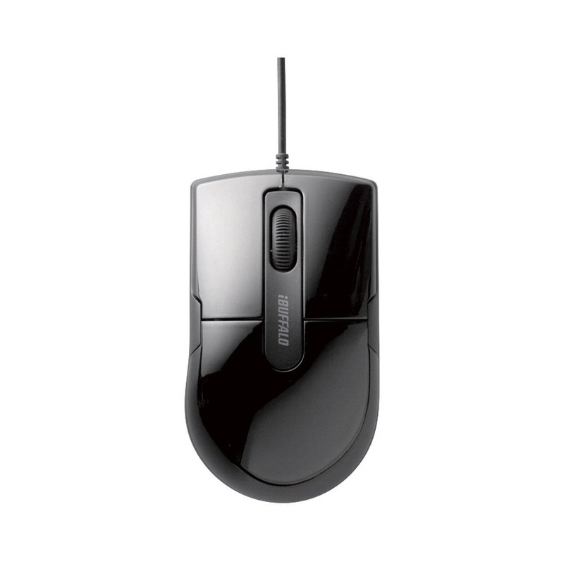 BUFFALO BSMBU26SM Series Wired Blue LED Mouse, Silent, 3 Buttons,