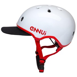 Ennui Elite Skate Helmet White Red Shiny One Size