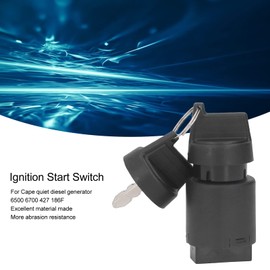 GYZOUKA Ignition Start Switch Standard High Efficiency Starter Switch Key Excavator Ignition Switch with Key for Cape Generator 6500 6700 427 186F