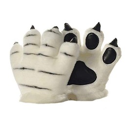 LANFIRE Animal Paw Gloves - Tiger Paw, Leopard Claw, Bear Claw (White Tiger)