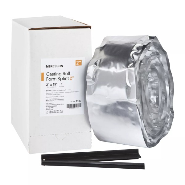 McKesson Padded Splint Roll 2" x 15' Fiberglass White 1302
