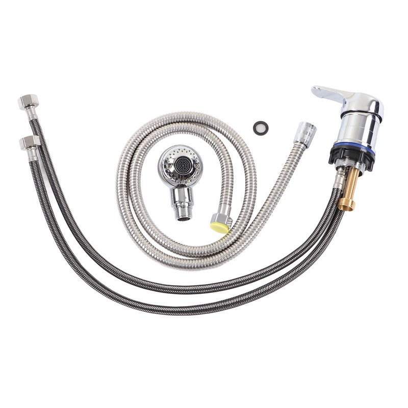 Salon Shampoo Bowl Sink Faucet Sprayer Kit Hot Cold Switch