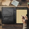 LEATHER VILLAGE Portfolio Professional Organizer – Carbon Fiber Genuine Leather