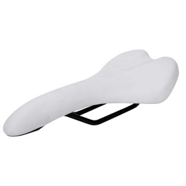 Dilwe Bicycle Saddle, Comfort Breathable Bicycle Seat Soft Vintage Road Bike Saddle for Men Women Trekking Bicycle Lovers (White