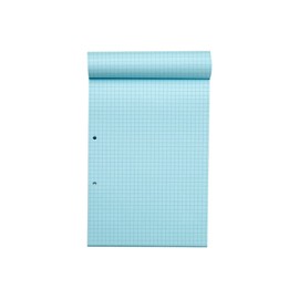 RHINO A4 Refill Pad, Writing Pad, 100 Page / 7mm Squared, 1 Pack, Blue Squared Writing Paper for Dyslexia & SEN, Office & School Stationery Supplies