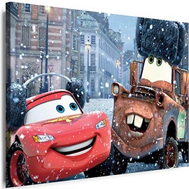Julia-Art - Pictures Film Cartoons Animals Children Cars 60 x 40 cm Canvas Wall Pictures XXL - 1-Piece Wall Pictures Art 3D Modern Art Prints w-a-2063-13