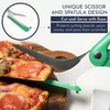 Loftern Green Pizza Scissors - Non-Stick Pizza Scissors with Firm