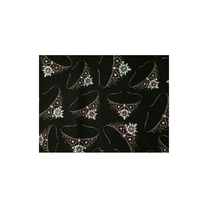 Fat Quarter (18 x 22) Tiara Glitter Crowns Women Crowns