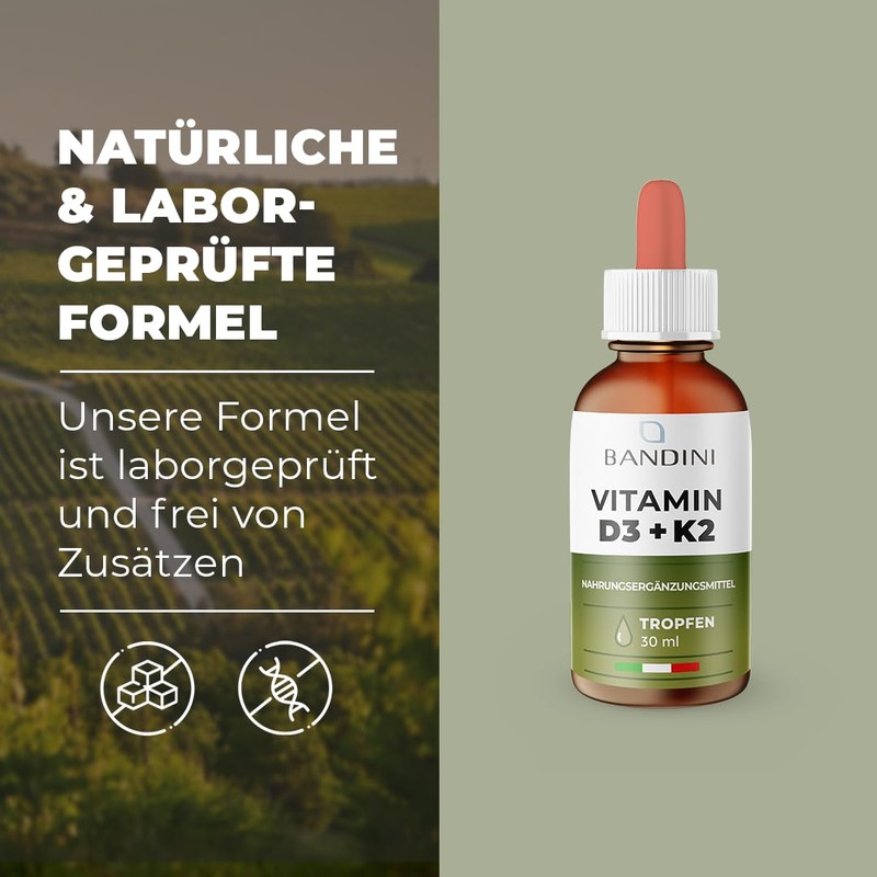 Bandini® Vitamin D3 + K2 Tropfen | Original K2VITAL® 99,7+%