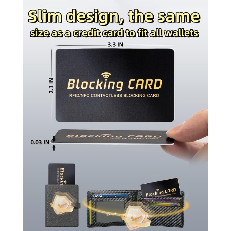 Aigee RFID Blocking Cards 6 Pack, Contactless NFC Debit Credit
