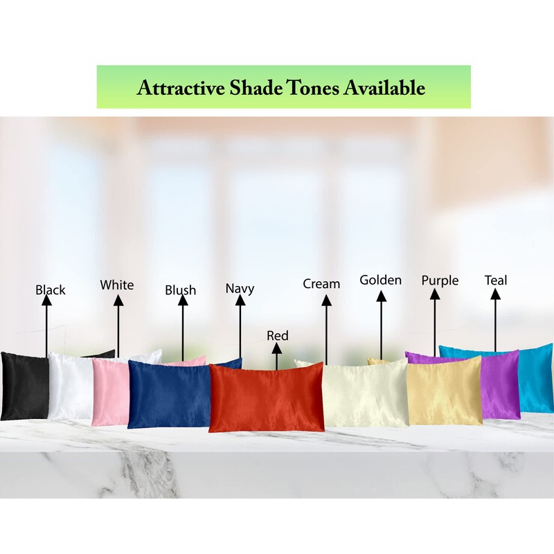Silk Pillow Cases 2 Pack, Cream Silk Pillowcase For Hair