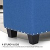 MoNiBloom 42 Inch Long Storage Ottoman Bench, Contemporary Grey Linen