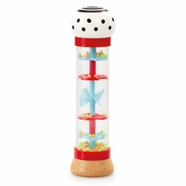 Early Learning Center 200144 Baby Toy, Wooden Rain Maker, Rattle, Musical Instrument, Shaker, Baby Shower, Genuine Product