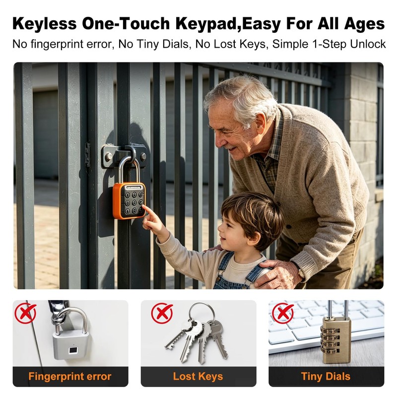 Relihom Gym Locker Lock, IP67 Waterproof Combination Lock for Locker,