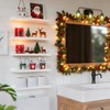 RICHER HOUSE 5 Set White Floating Shelves, Wall Mounted Shelves