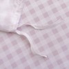 NSNLGSGC Pink Gingham Duvet Cover Set King, Grid Simple Geometric