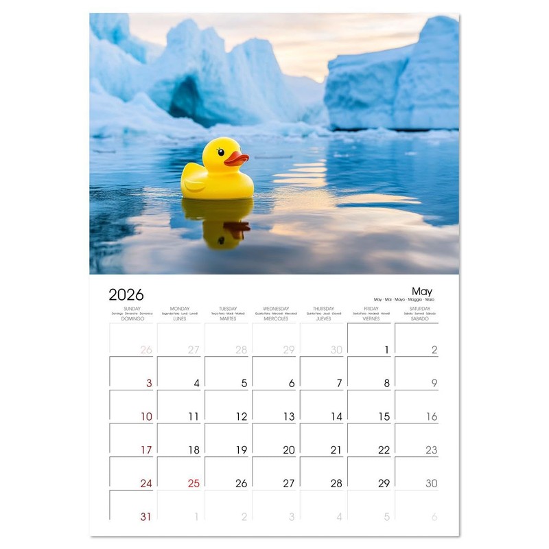 Rubber Ducky, Ahoi (Monthly Wall Calendar 2026 16.5" x 23.4"