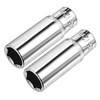 TA-VIGOR 2Pcs 1/4 Inch Drive 12mm 6-Point Deep Socket, Metric,