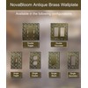 OKAWYC Double Decorator Light Switch Cover Plate, 2-Pack Antique Brass