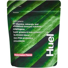 Huel Watermelon Daily Greens, 255g, 30 Servings, Vegan Superfood Greens Powder, with Carrots, Broccoli, Spinach, Green Tea, Kale, Spirulina & More, Rich in Probiotics, Vitamins, Adaptogens & Minerals