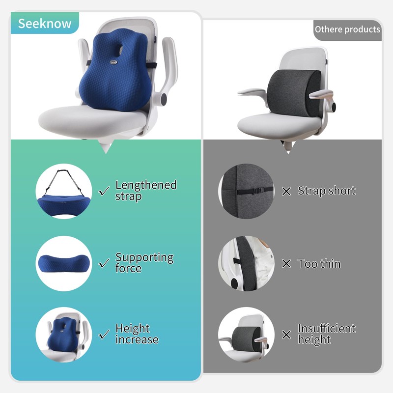 seeknow Lumbar Support for Chair Back Support for Couch Lumbar
