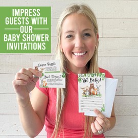 15 Woodland Baby Shower Invitations Gender Neutral - Baby Shower Invitations For Girl, Boy Baby Shower Invites For Boy, Baby Boy Shower Invitations, Baby Girl Baby Shower Invitations With Envelopes