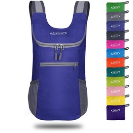 G4Free Foldable Rucksack, Lightweight Daypack, Unisex Packable Travel Rucksack, Rucksack for Hiking and Cycling, Small, 130g, blue, s