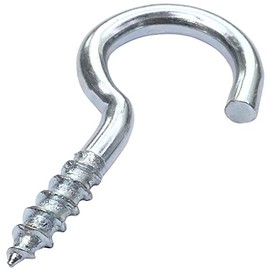 AERZETIX - C47863 - Set of 50 - Screw Hooks for Wood - with Wood Thread - Diameter 2.6 x 30 mm - Galvanised Steel - DIY - Assembly Tool Hardware