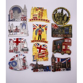 12 London Souvenirs Metal Fridge Magnets British Union Jack England Magnet UK Gift