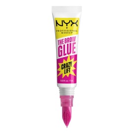 NYX Professional Makeup, The Brow Glue Crazy Lift Tono Transparente, 7 ml - Gel fijador de cejas con efecto laminado, hasta 24H de extrema fijación, a prueba de agua y sin residuos, fórmula vegana