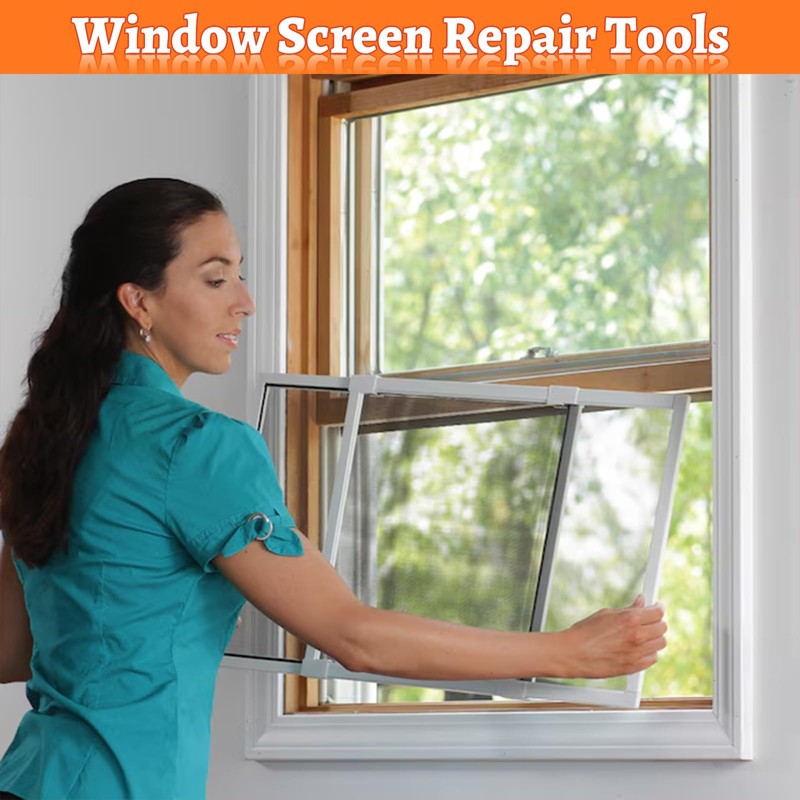 Screen Repair Tool,Window Roller,Spline Installer,6 in 1 Window Installation Tool,Screen