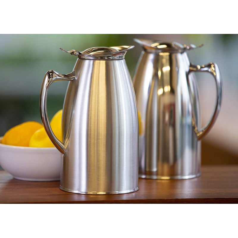 Service Ideas WP1SA Water Pitcher, Foam insulated, Stainless Steel, Satin
