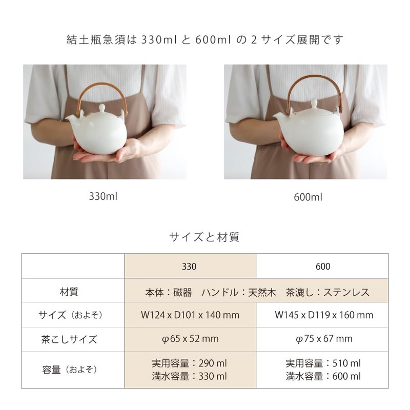 LOLO | White Dobin Teapot | Made in Japan |