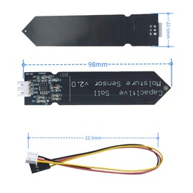 MTDELE 10Pcs Capacitive Soil Moisture Sensor Module 3.3V Compatible with for Arduino Raspberry Pi DIY