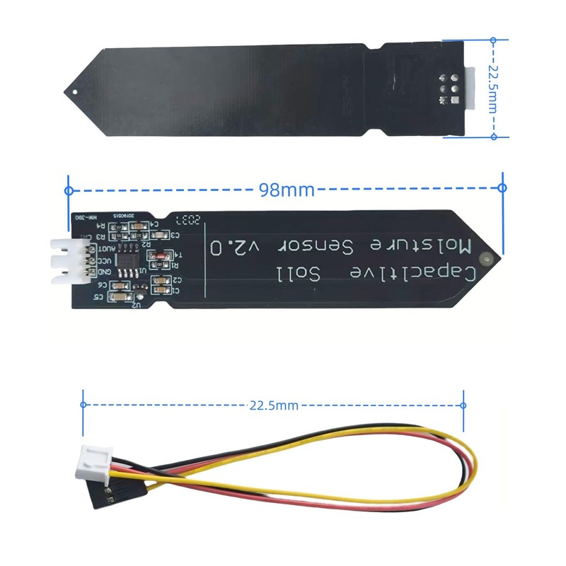MTDELE 10Pcs Capacitive Soil Moisture Sensor Module 3.3V Compatible with