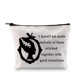 G2TUP - Bolsa de cosméticos inspirada en la novia, regalo para amantes de las películas de terror, Bolsa de maquillaje inspirada en la novia
