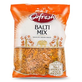 CoFresh Snacks, Indian Rice Sticks, Mix of Savoury Noodles, Peas, Peanuts & Lentils, Savoury Indian Snacks, Britain's Favorite Indian Snack Brand, Vegetarian, Taste of India, 11oz (Balti Mix)