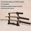 3pc Set Japanese Samurai Sword with Display Stand,Iaido Katana,Matte Texture