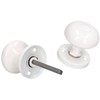 KOTARBAU® White Rotating Door Knob. Ideal Equipment for Garage Side