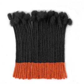 Loc Extensions Human Hair Dreads Extensions for Men Women 0.4 cm 10 Inch 30 Strands T1B/350 Ombre Orange Ginger Ends Dreadlock Extensions Human Hair Locs Extensions Handmade Permanent Locks